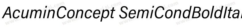 AcuminConcept SemiCondBoldItalic字体转换